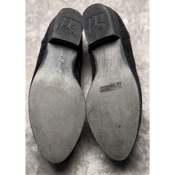 Paul Green Black Suede Chelsea Slip-on Low Ankle Boots Womens UK 5 US Size 7.5 - Picture 6 of 16